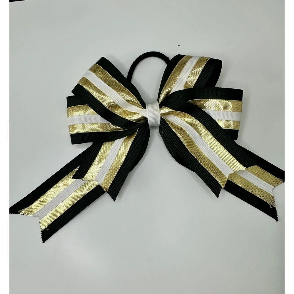 SAINTS Football Cheerleader Uniform Set Youth XS Skirt Top Bow Teamleader LOT
